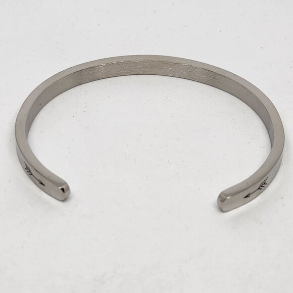 Affirmation Bracelet Open Cuff I Am The Storm Silver Tone Inspiration - Picture 3 of 8